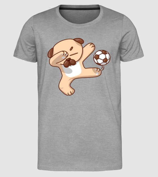 Cățel fotbalist DAB model gri pe tricou