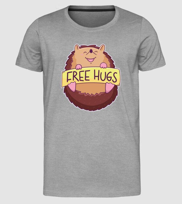 Free Hugs Arici model gri pe tricou
