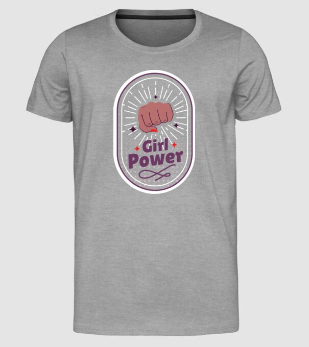 Girl Power Ziua Femeii model gri pe tricou