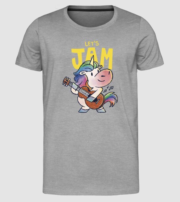 Unicorn cu chitara model gri pe tricou