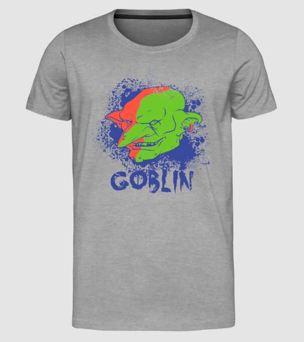 Goblin model gri pe tricou
