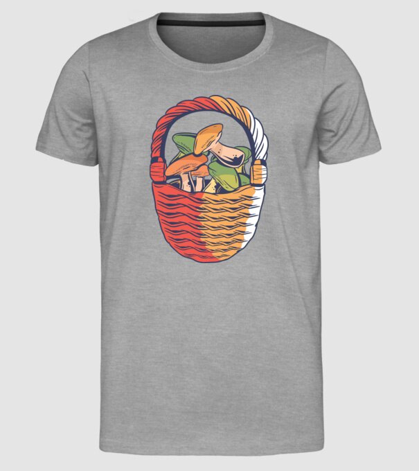 Ciuperci model gri pe tricou