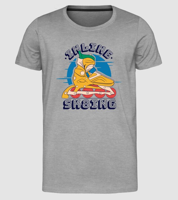 Skate Sk8 model gri pe tricou