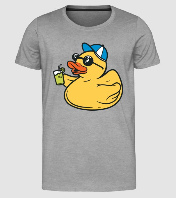 rățușcă de cauciuc Vacanță model gri pe tricou