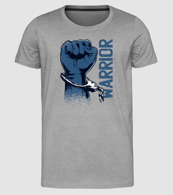 Pumn războinic model gri pe tricou