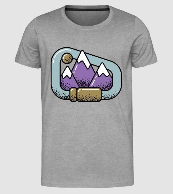 Carabină de alpinist model gri pe tricou
