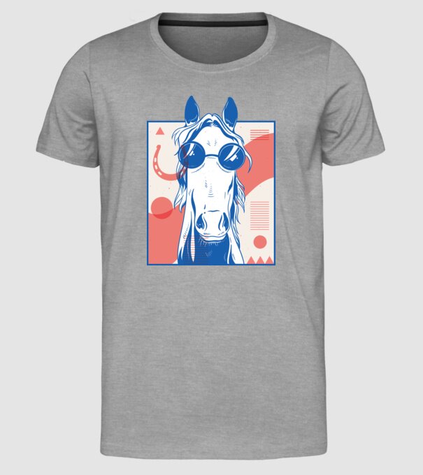 Cal Hippy model gri pe tricou
