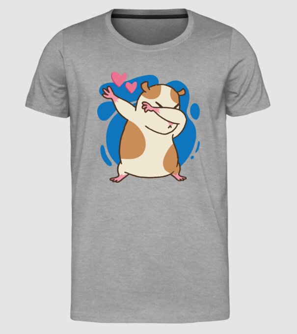 Hamster DAB model gri pe tricou