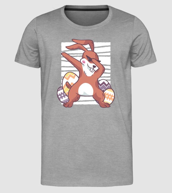 Iepure de Paște DAB model gri pe tricou