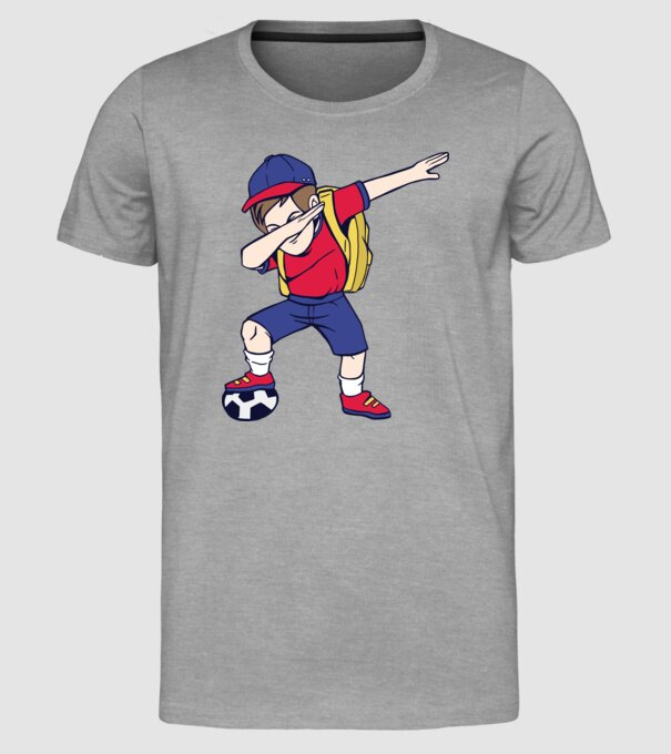 Școlar Fotbalist DAB model gri pe tricou