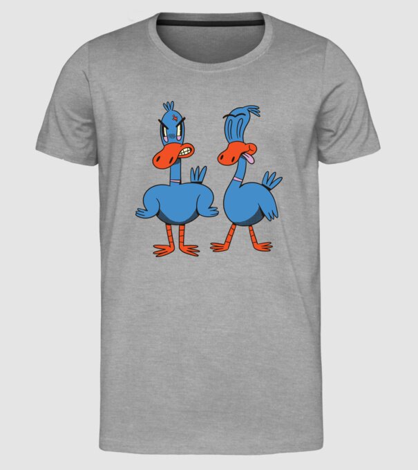 Rațe model gri pe tricou