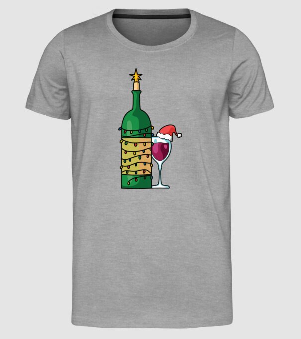 Vin de Crăciun model gri pe tricou