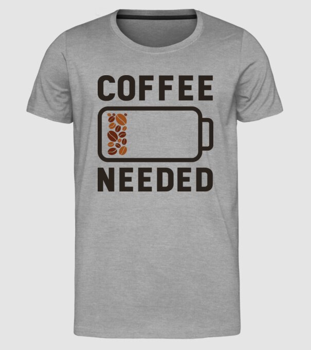 Am nevoie de cafea model gri pe tricou