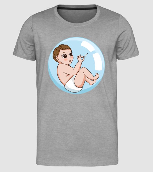 Bebeluș model gri pe tricou