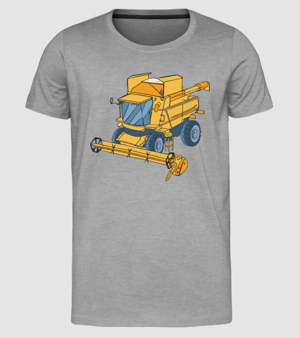 Combină agricolă model gri pe tricou