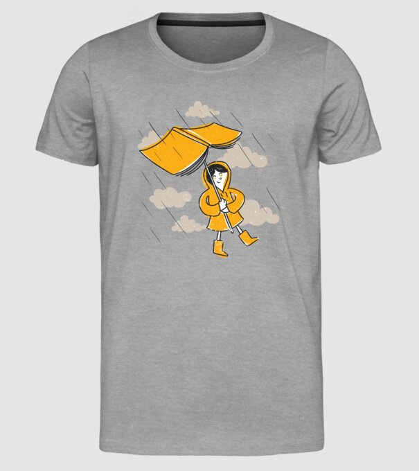 Umbrelă Carte model gri pe tricou