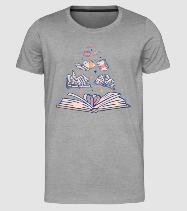 Cărți model gri pe tricou