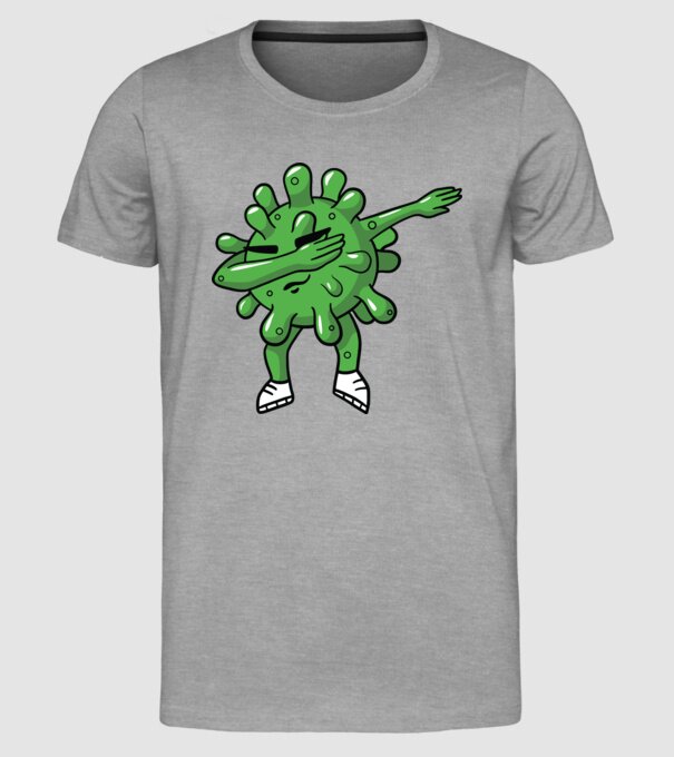 Coronavirus DAB dans model gri pe tricou