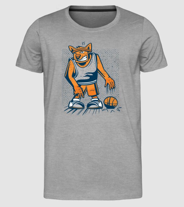 câine baschetbalist model gri pe tricou