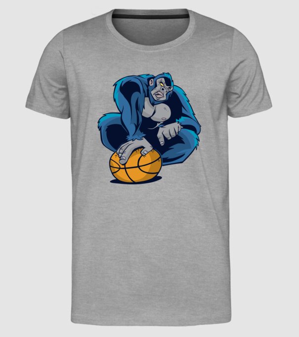 Gorilă Baschet model gri pe tricou