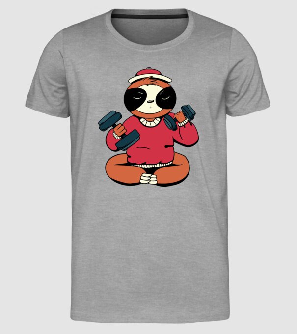 Antrenament Leneș model gri pe tricou