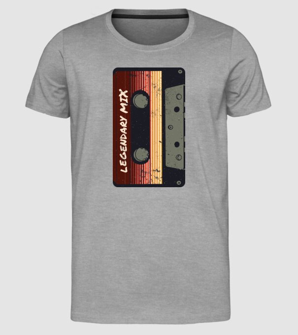Casetă Legendary Mix model gri pe tricou