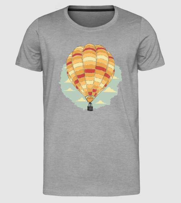 Aerostat model gri pe tricou