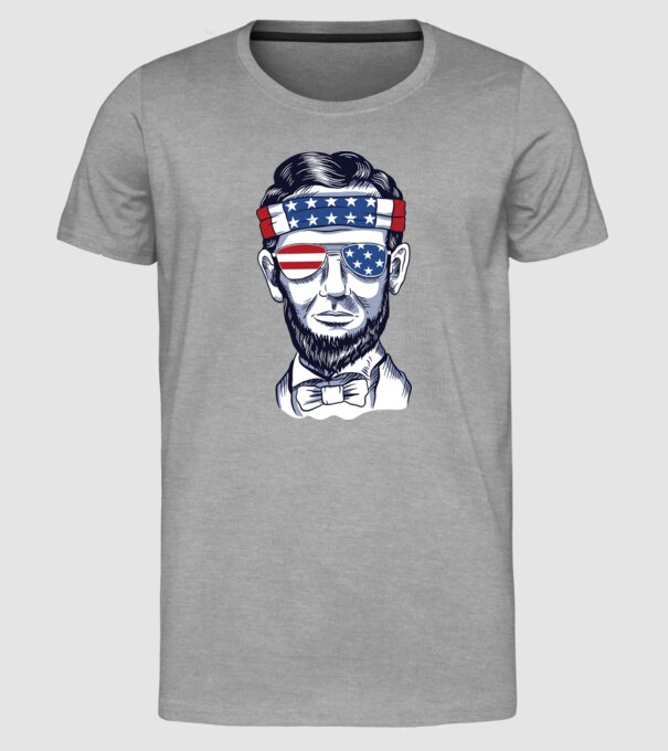 Lincoln USA model gri pe tricou