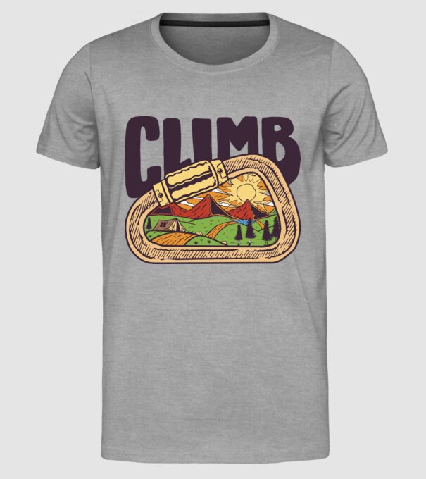 Carabină Alpinist model gri pe tricou