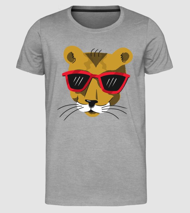 Leu cool model gri pe tricou