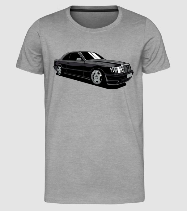 Mercedes model gri pe tricou