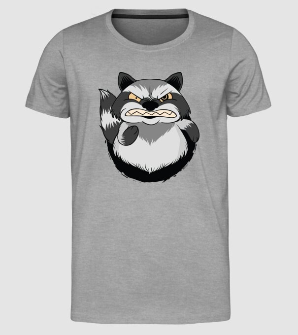Raton furios model gri pe tricou