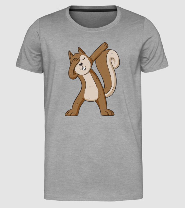 Veverița DAB model gri pe tricou
