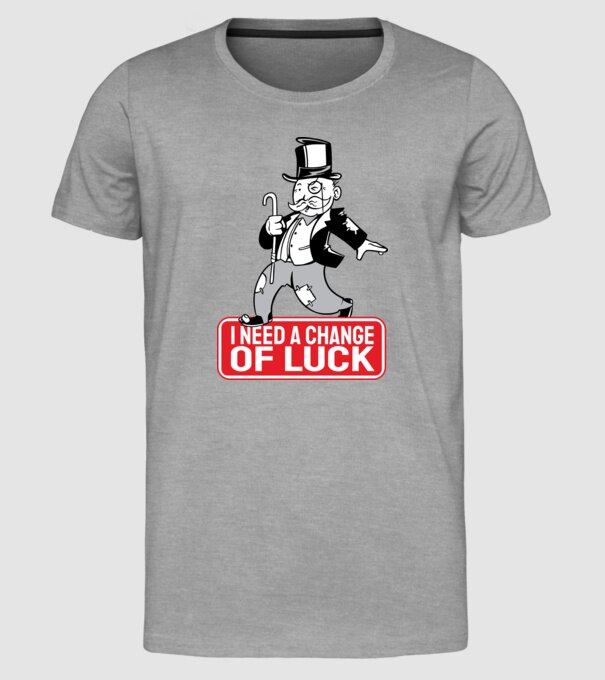 Monopoly - Am nevoie de puțin noroc model gri pe tricou