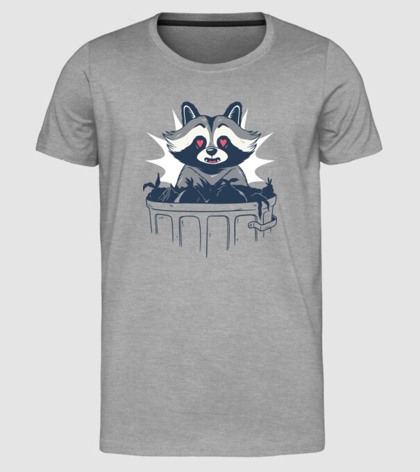 Raton model gri pe tricou
