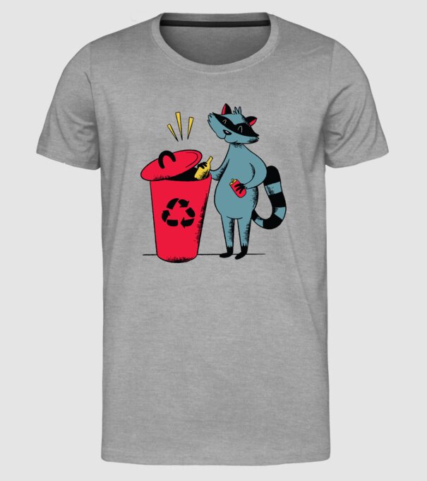 Reciclare Raton model gri pe tricou