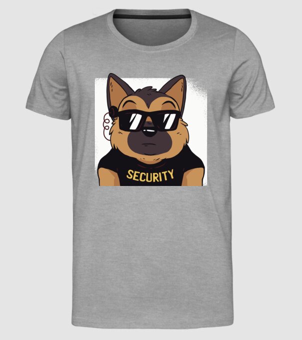 Ciobănesc german Security tricou amuzant cu Câine model gri pe tricou