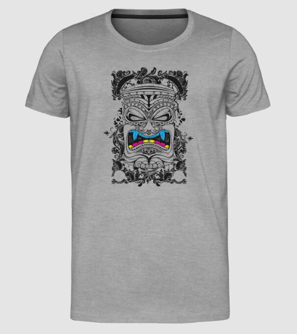 Stâlp totem antic model gri pe tricou