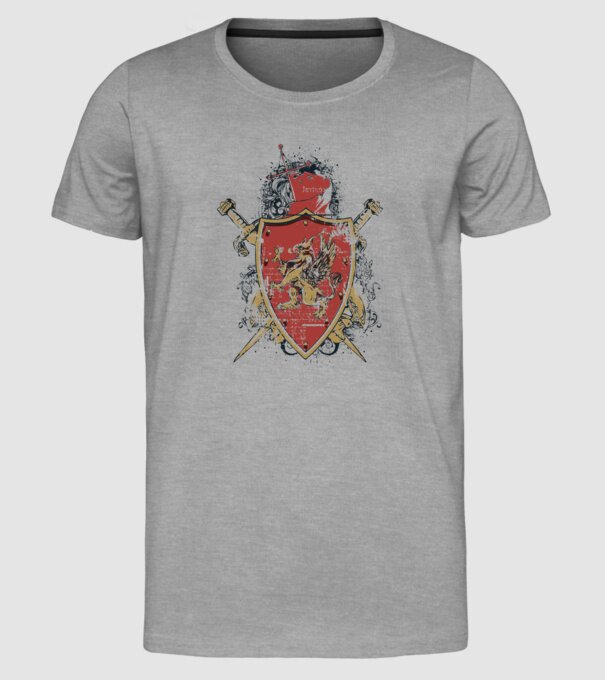 Scut model gri pe tricou