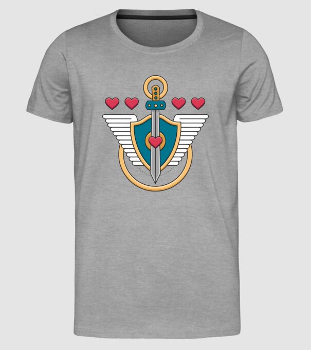 Scut - Gamer model gri pe tricou