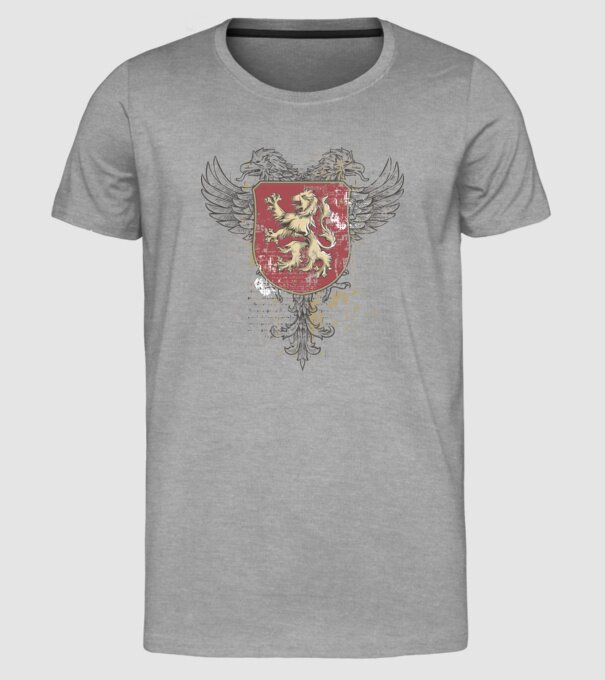 Scut - Leu model gri pe tricou
