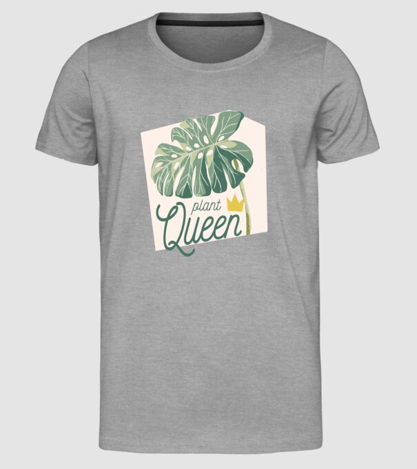 Plant Queen model gri pe tricou