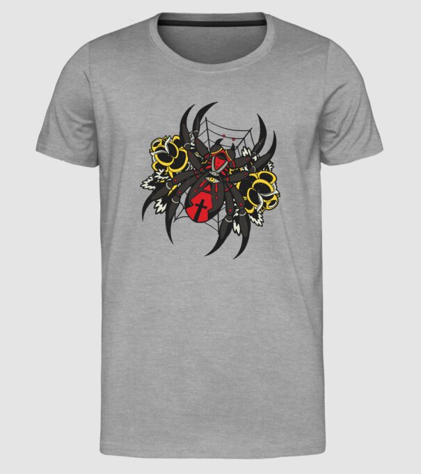 Păianjen model gri pe tricou