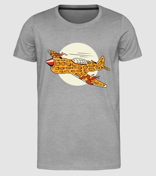 Prăjitură zburătoare model gri pe tricou