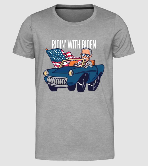 'Ridin'' with Biden - SUA 2020 alegeri' model gri pe tricou