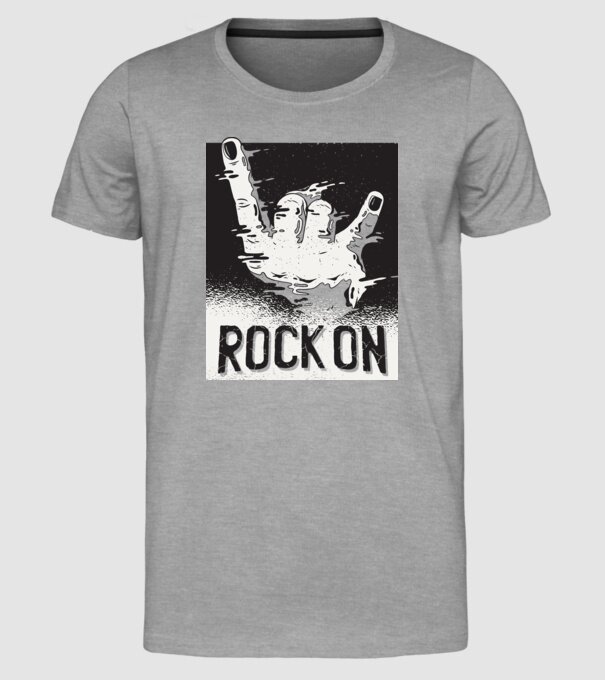 Rock On model gri pe tricou