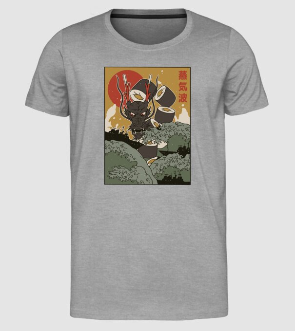 Dragon Sushi model gri pe tricou