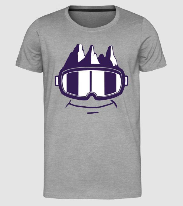 Ochelari de schi Smiley model gri pe tricou