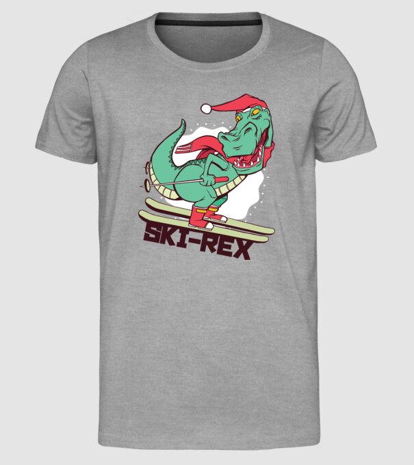 Ski Rex model gri pe tricou