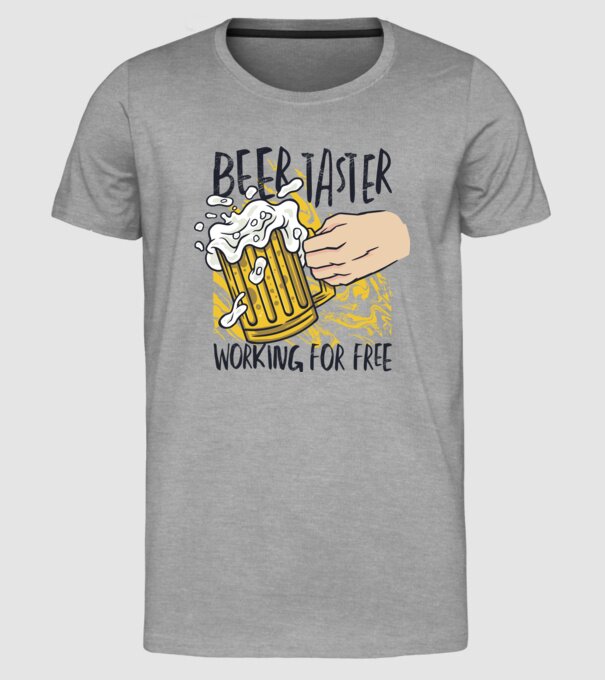 Degustare de bere model gri pe tricou